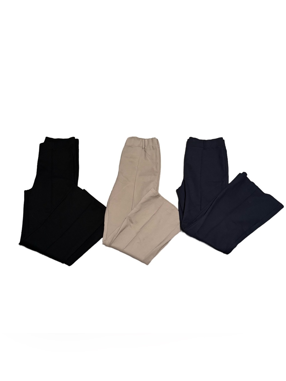 Quince Ponte Wide Leg Pant Women's XL Lot of 3 High Waisted Business Casual